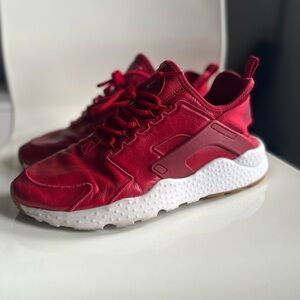 nike huarache red leather size 10